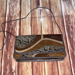 Carlos Falchi snake skin purse